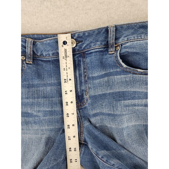 American Eagle Jeans Womens SZ  16 Blue Favorite Boyfriend Super Stretch Bootcut - Picture 5 of 14